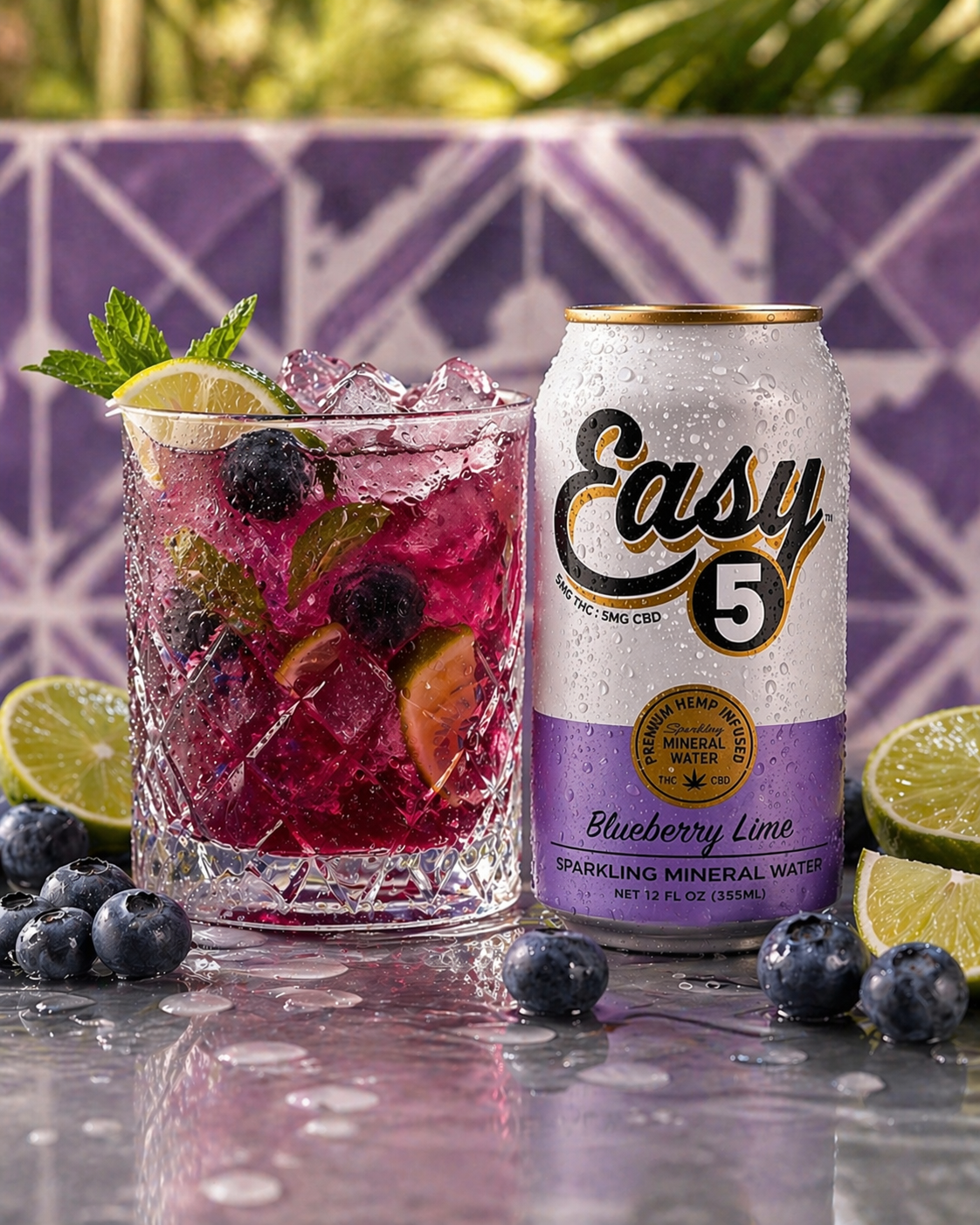 Easy 5 - Blueberry Lime Mineral Water